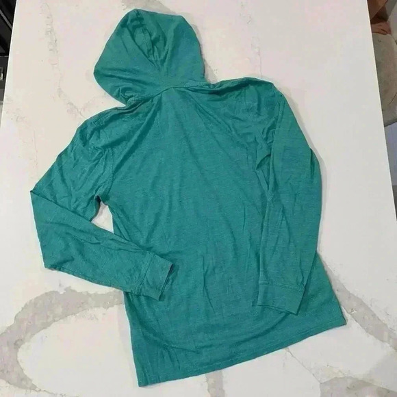 The North Face Hooded Henley Pullover LongSleeve Shirt Porcelain Green Men Small - Picture 5 of 6